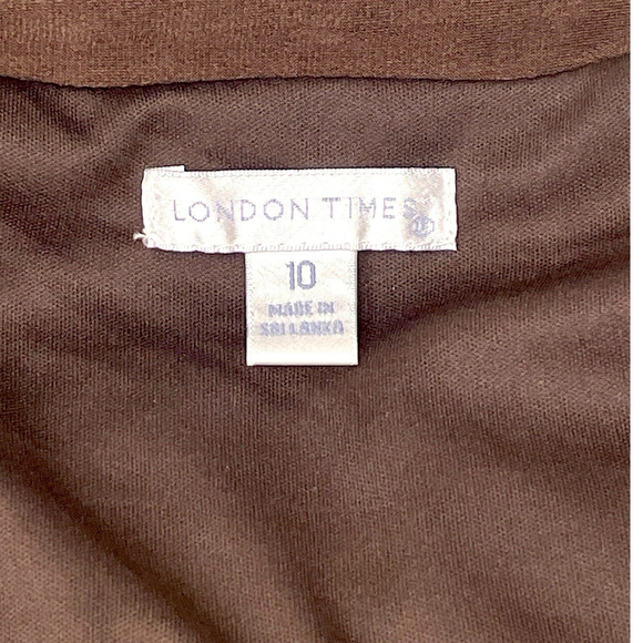 London Times Womens Size 10 Dress Blouson Geometric Slouch Waist Geometric Print - Picture 5 of 9